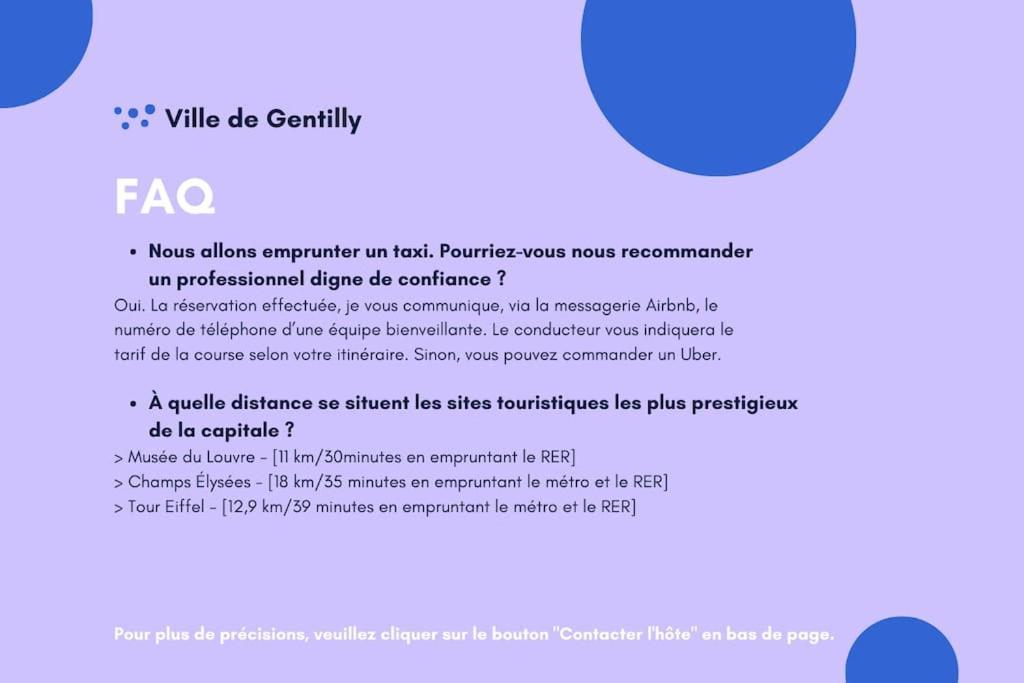 Paris Gentilly Appartement Tout Equipe - Rer B 外观 照片