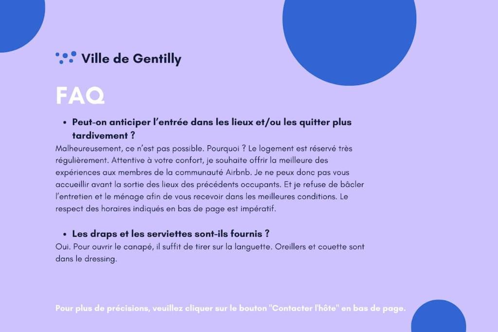 Paris Gentilly Appartement Tout Equipe - Rer B 外观 照片
